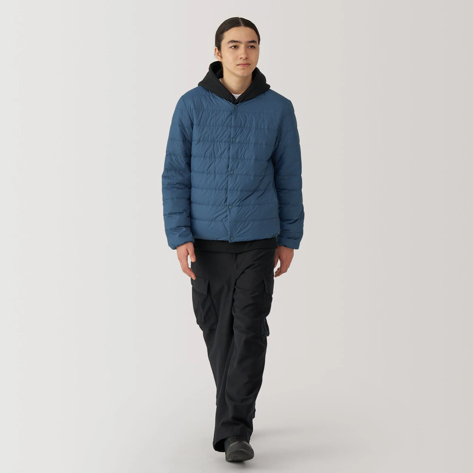 Men's Lightweight Down Collarless Jacket