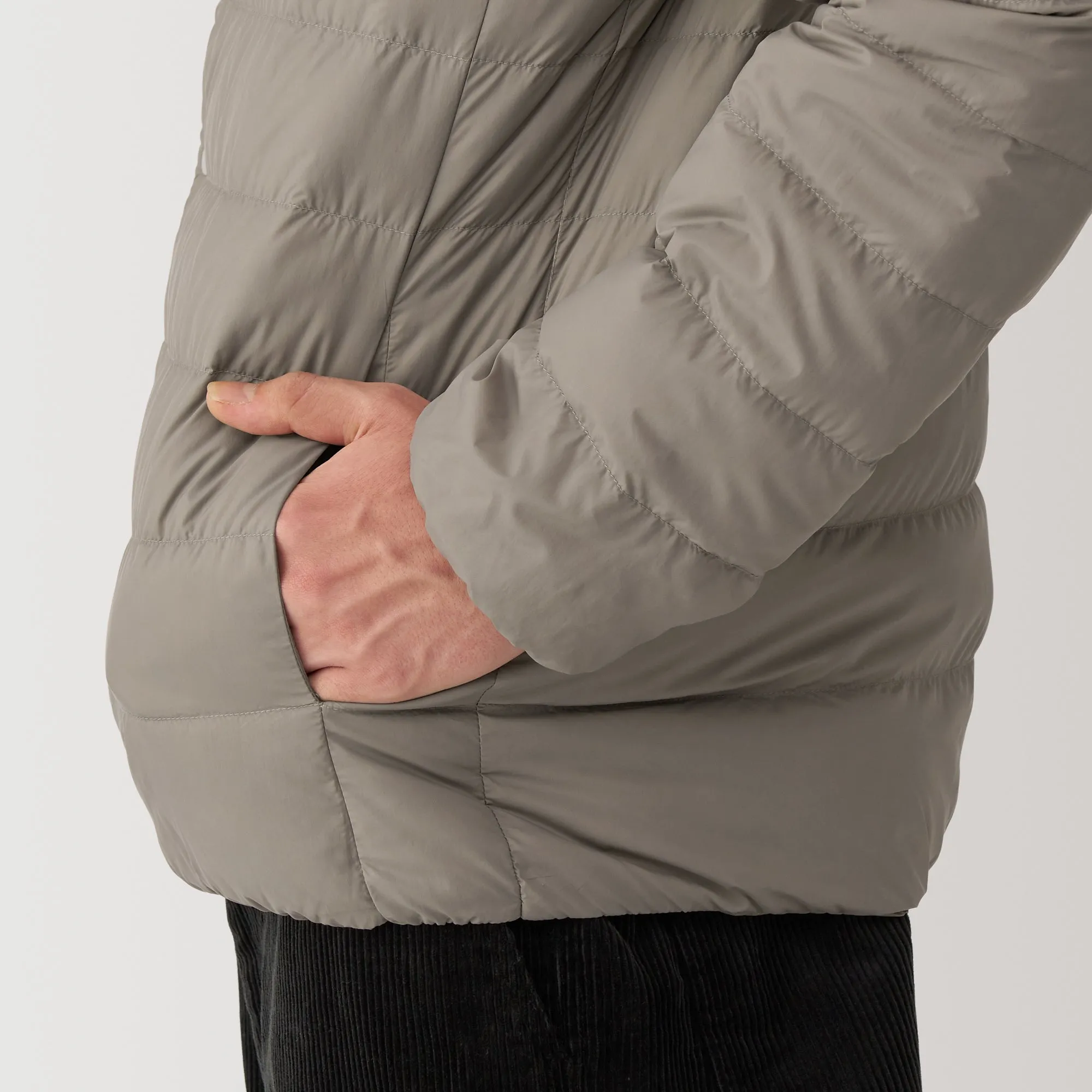 Men's Lightweight Down Collarless Jacket