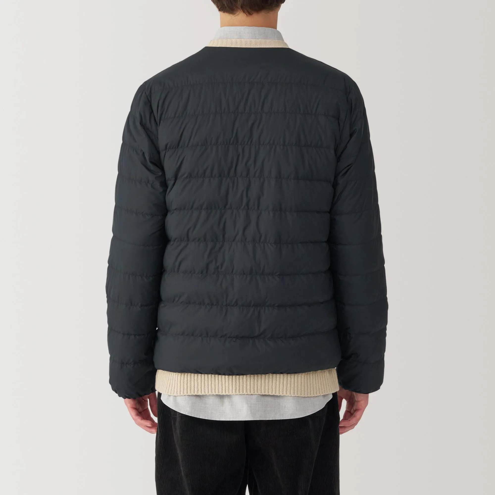Men's Lightweight Down Collarless Jacket