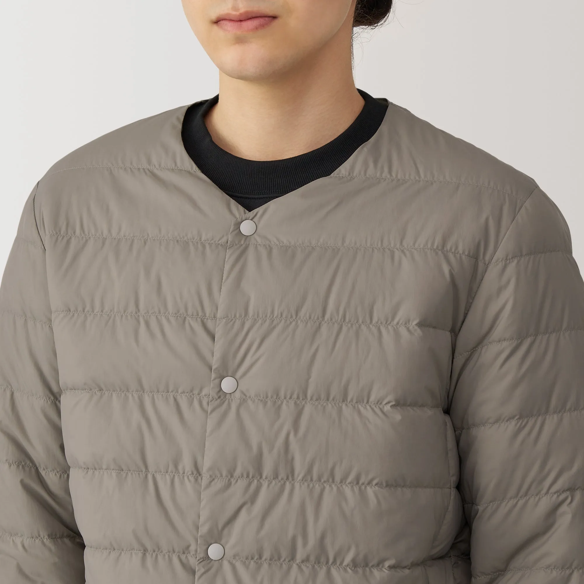 Men's Lightweight Down Collarless Jacket