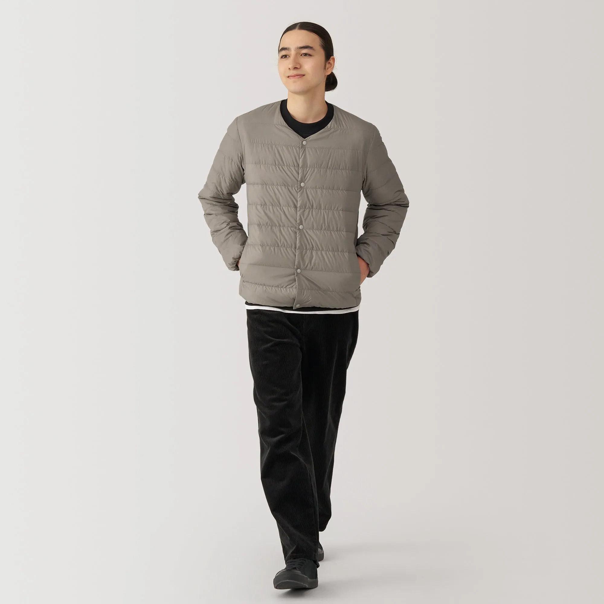 Men's Lightweight Down Collarless Jacket