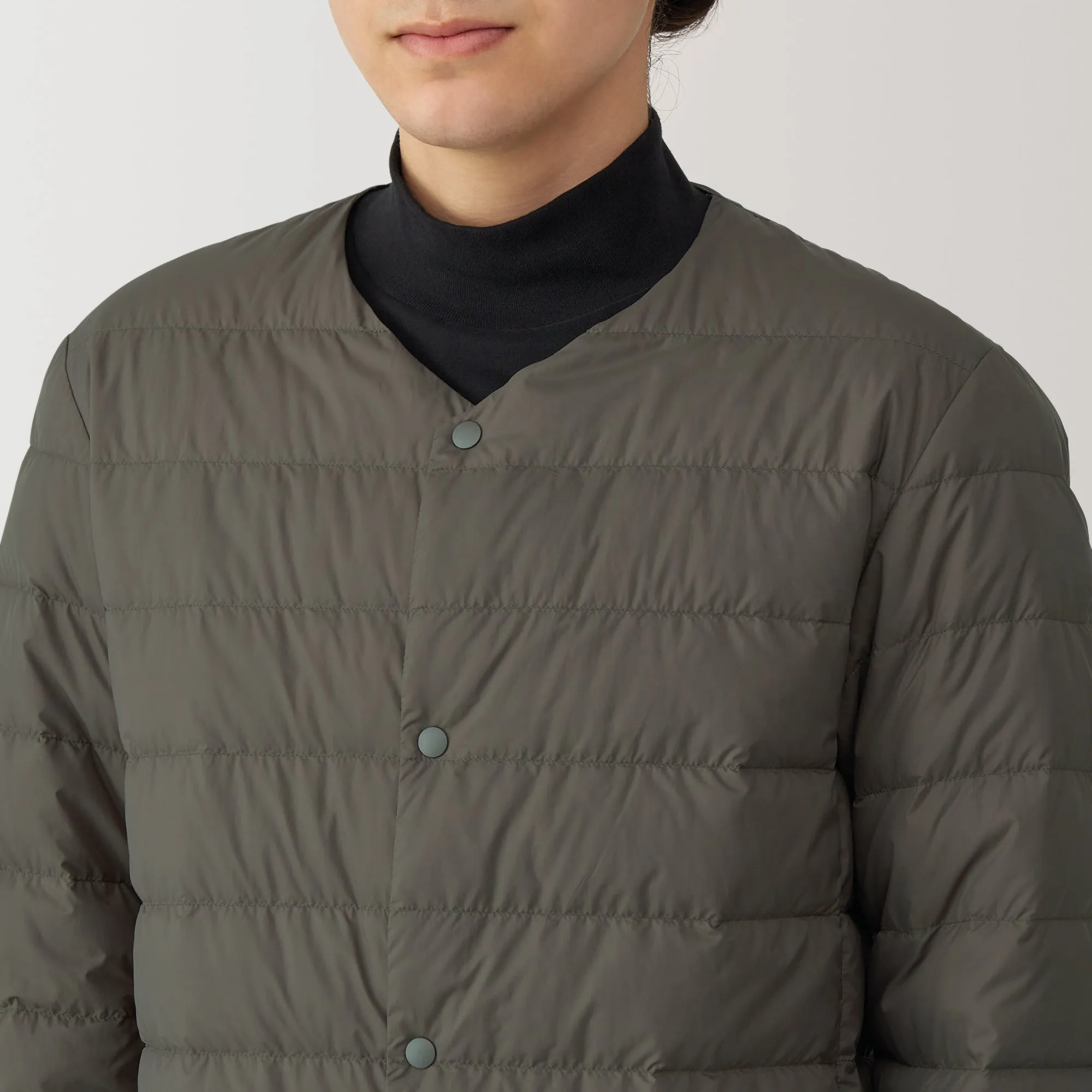 Men's Lightweight Down Collarless Jacket