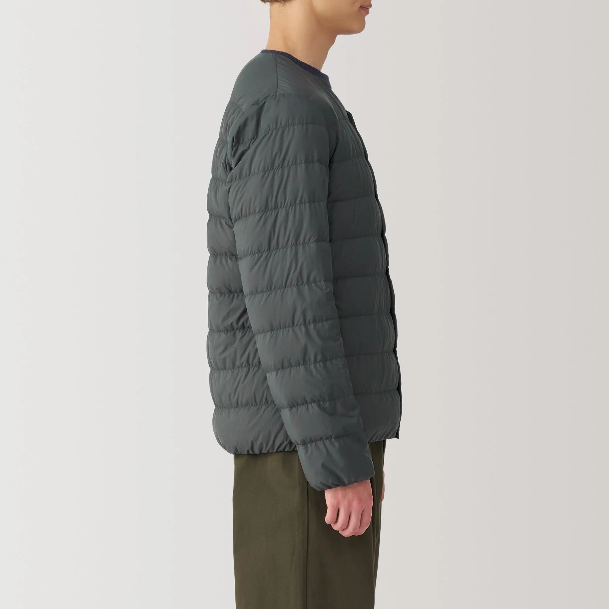 Men's Lightweight Down Collarless Jacket