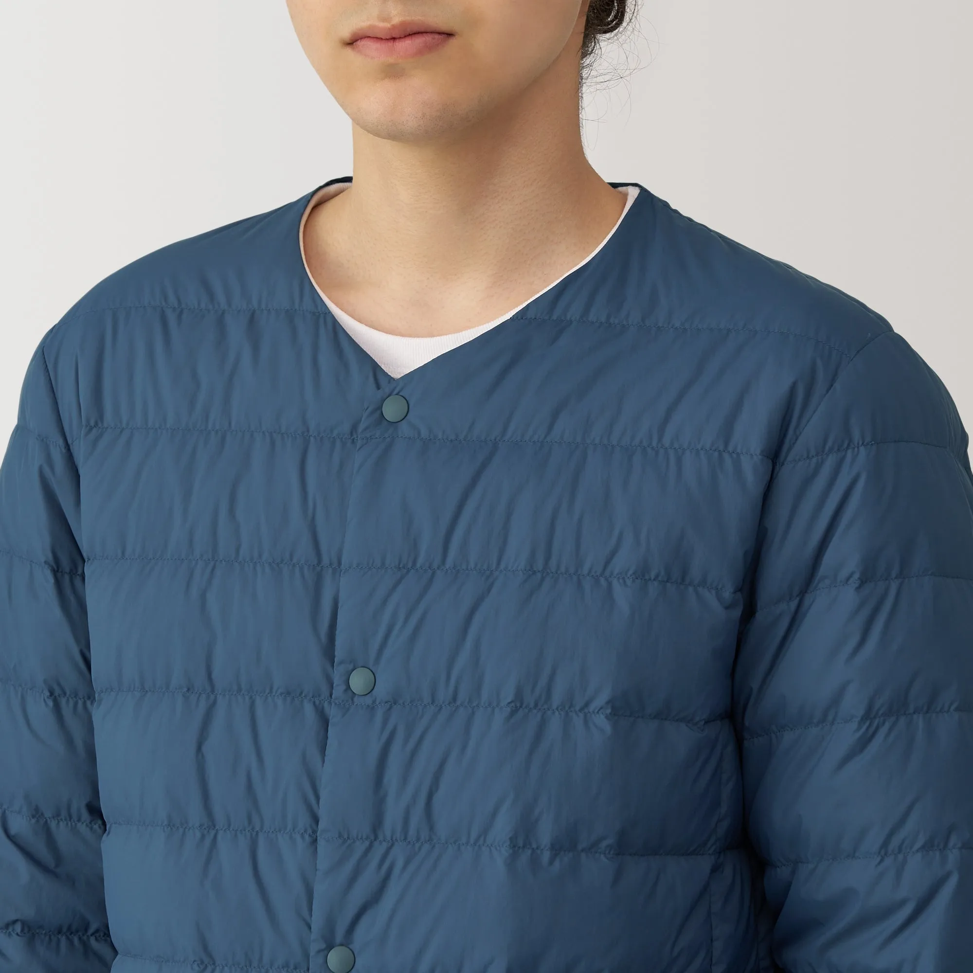 Men's Lightweight Down Collarless Jacket