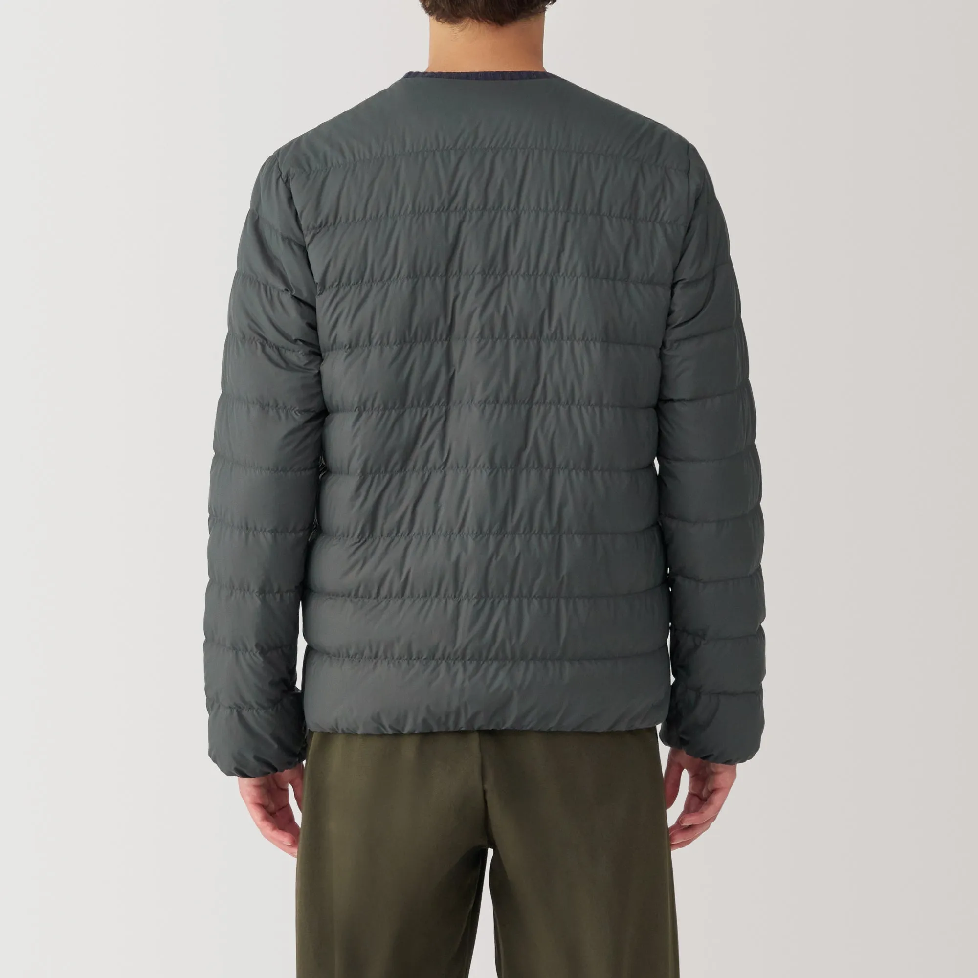 Men's Lightweight Down Collarless Jacket