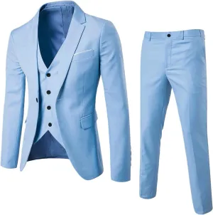 Mens Suits Classic Fit Mens 3 Piece Suit Single Breasted Jacket, Vest and Pant Sets for Wedding Prom Party Suit