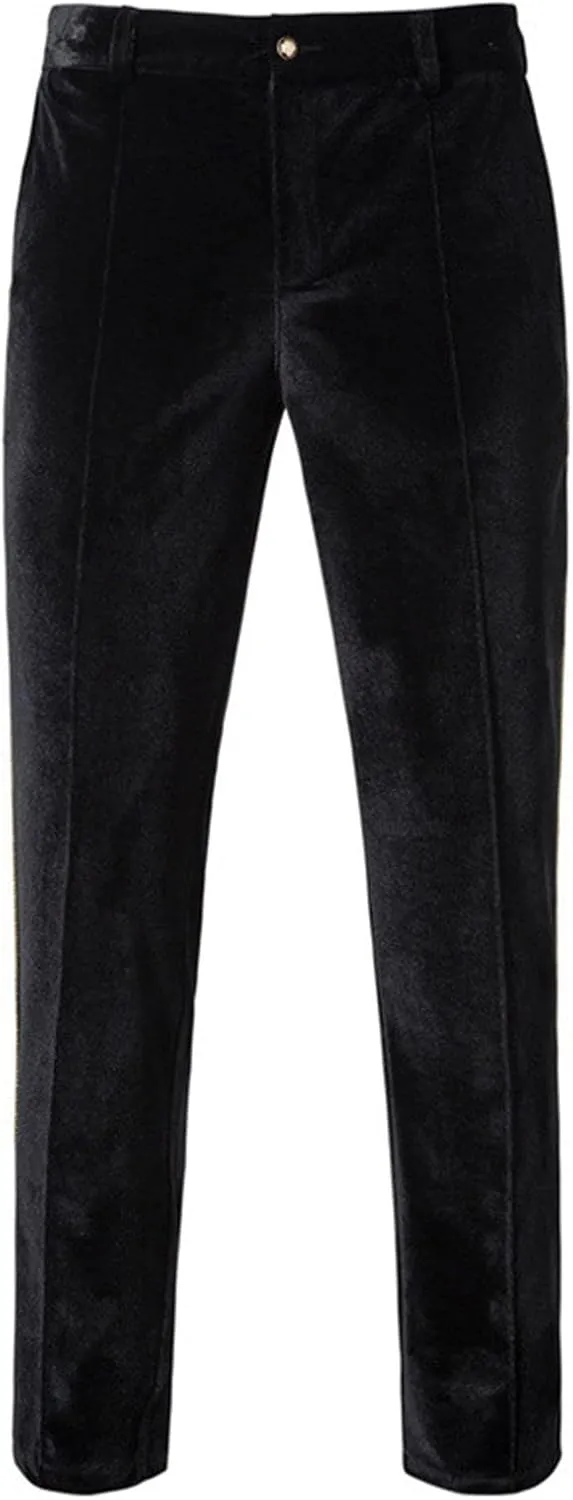 Mens Suits,Men's 2 Piece Velvet Suits Classic Solid Suit Jacket Pants Set Slim Fit Double Breasted Tuxedo for Prom