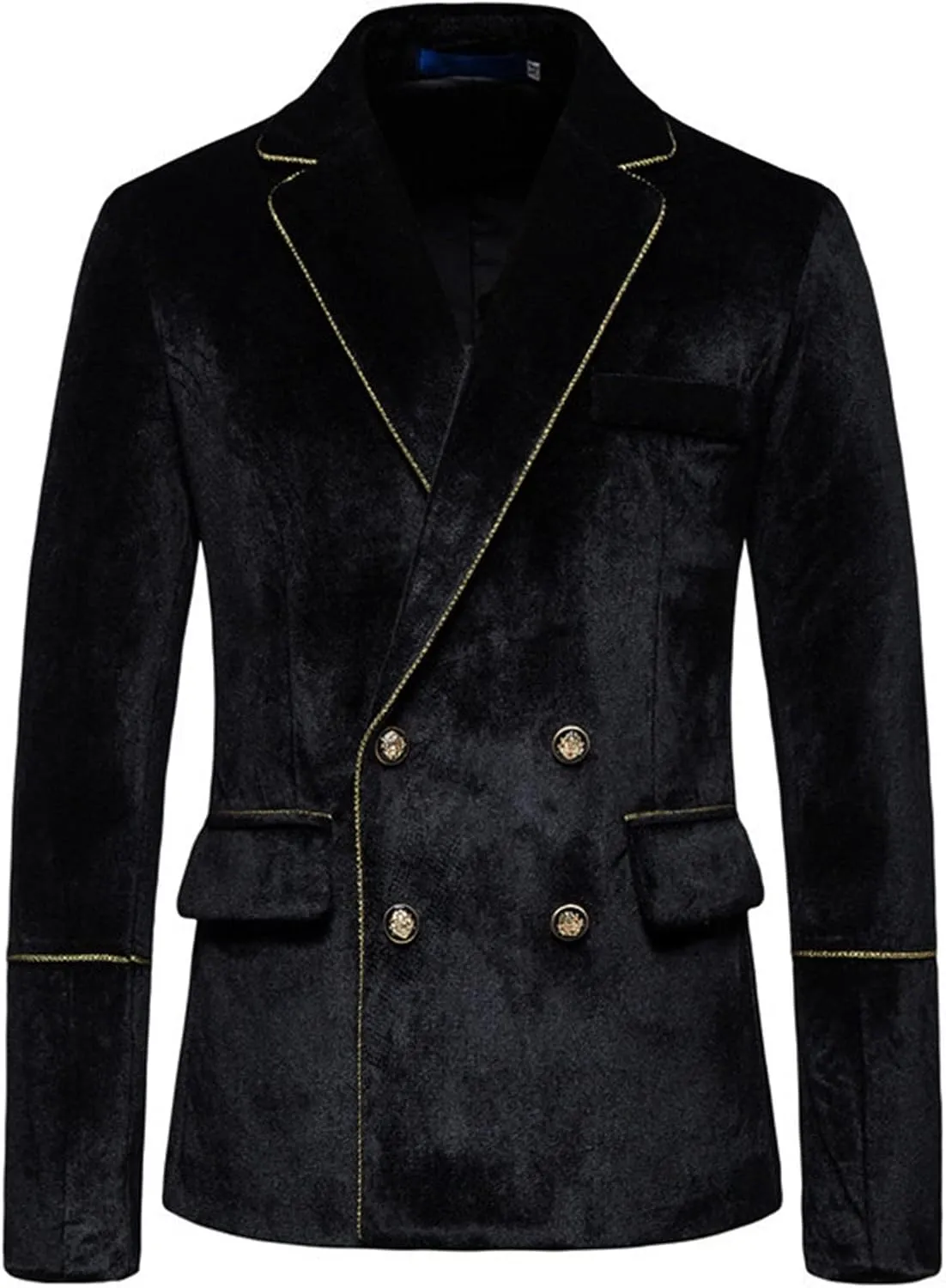 Mens Suits,Men's 2 Piece Velvet Suits Classic Solid Suit Jacket Pants Set Slim Fit Double Breasted Tuxedo for Prom