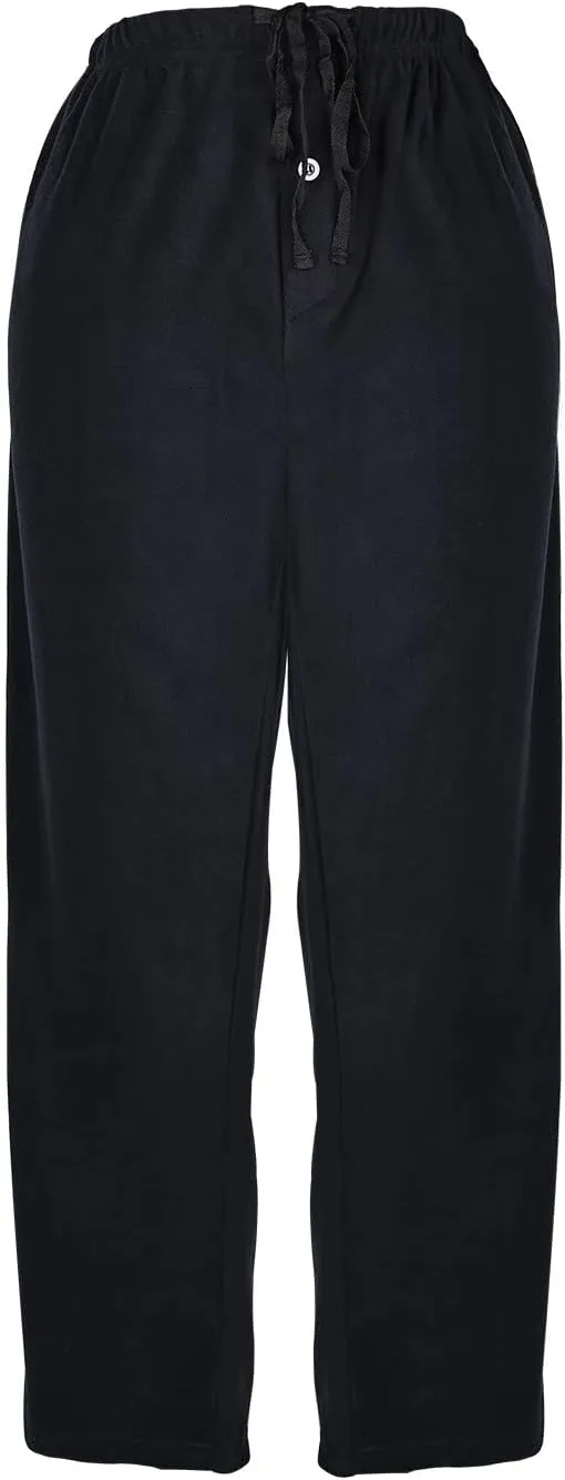 Men's Super Soft Plaid Fleece Pajama Pants - Cozy Lounge Pants with Convenient Pockets