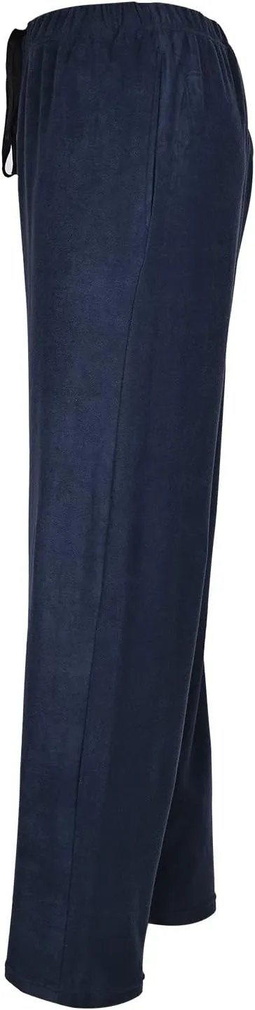 Men's Super Soft Plaid Fleece Pajama Pants - Cozy Lounge Pants with Convenient Pockets