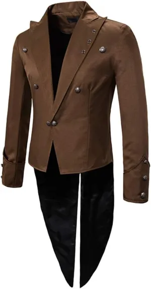 Mens Vintage Tuxedo Gothic Tailcoat Swallowtail Suit Jacket Party Show Tux Dress Coat Banquet Prom Blazer Jackets
