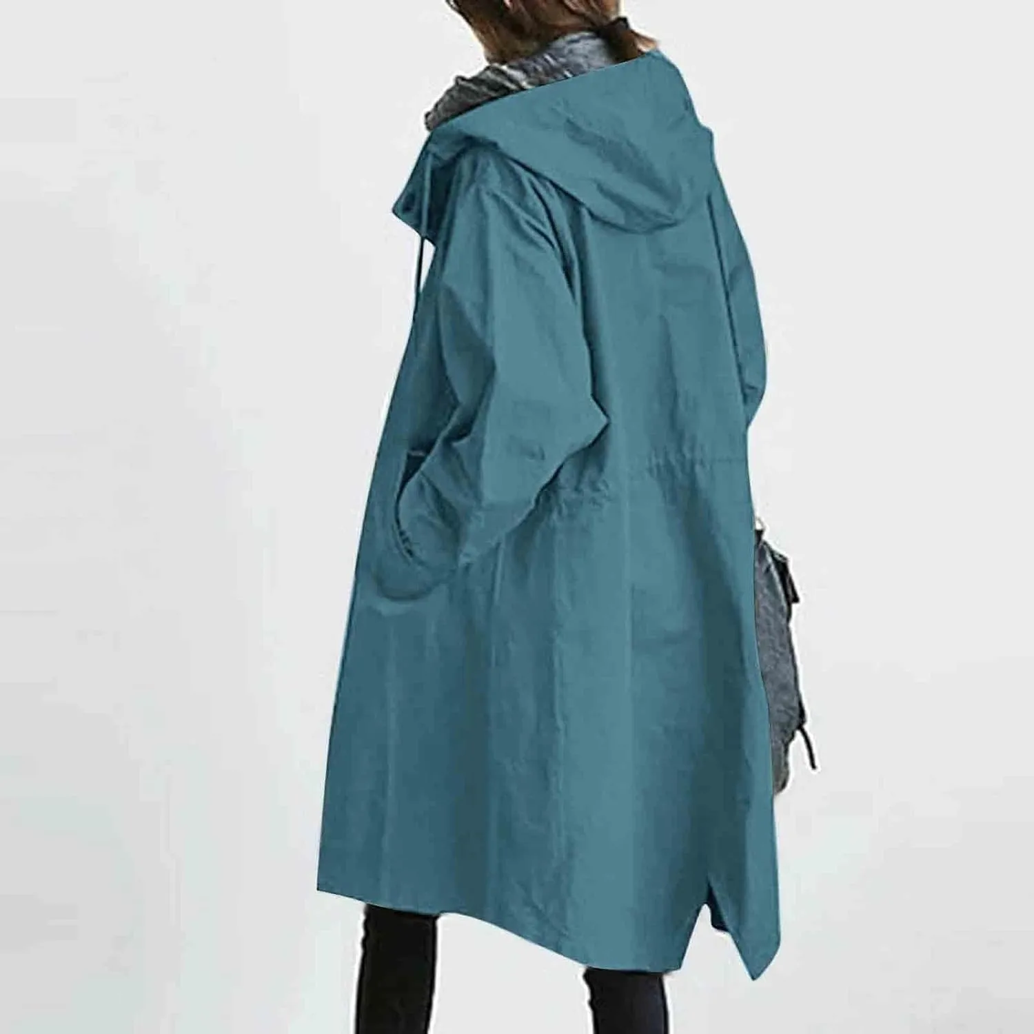 Mid Long Classic Lapel Windproof Womens Elegant Windbreaker Wild Winter Women'S Coat Belted Outerwear Casual Jackets
