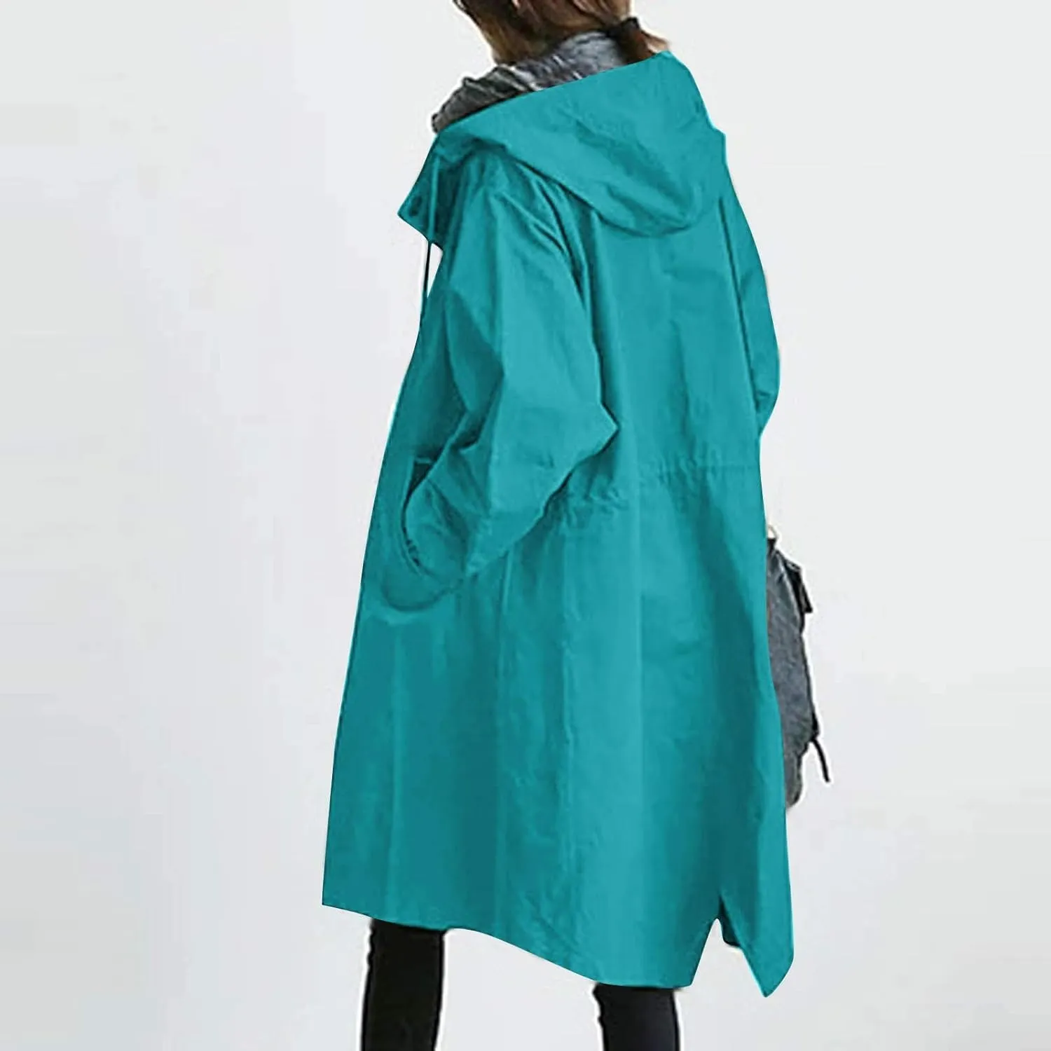 Mid Long Classic Lapel Windproof Womens Elegant Windbreaker Wild Winter Women'S Coat Belted Outerwear Casual Jackets
