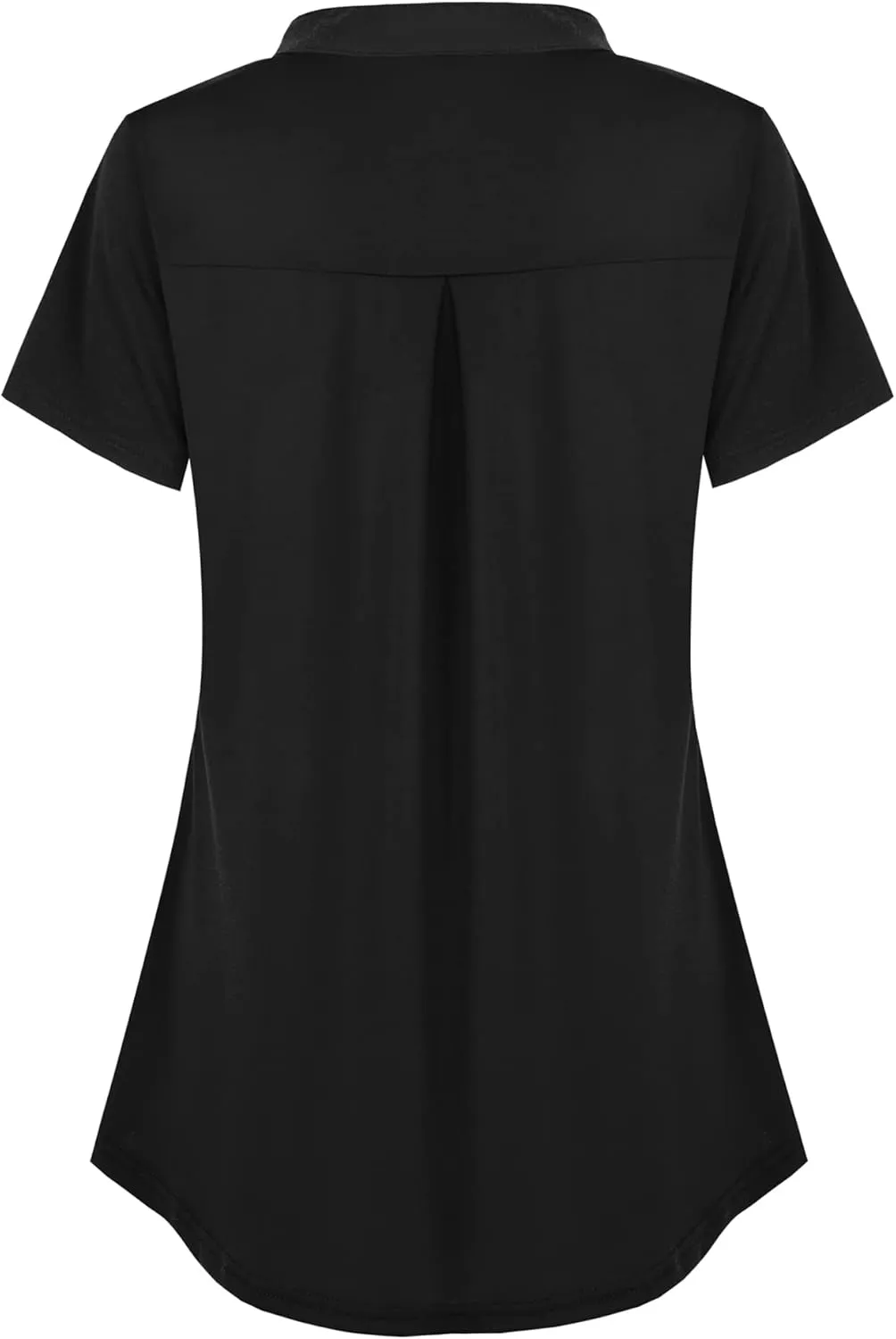 Ninedaily Women's Summer Tops Short Sleeve Casual Blouse Zip Floral Tunic Shirts