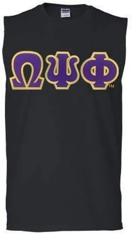 Omega Psi Phi Lettered Sleeveless Tee