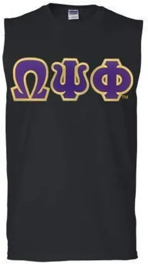 Omega Psi Phi Lettered Sleeveless Tee