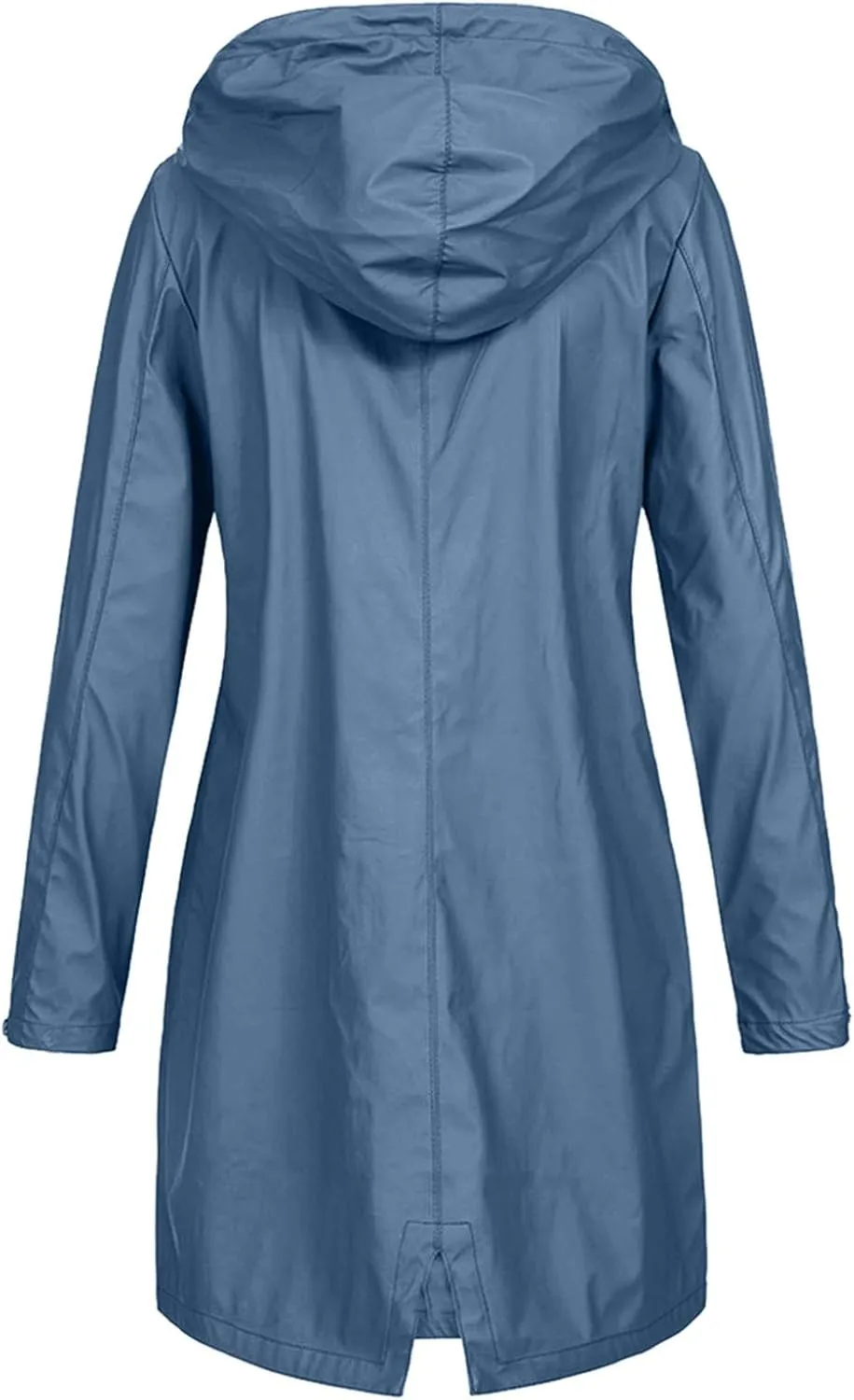 Open Front Belted Long Jacket Hooded Solid Women Coat Rain Raincoat Women'S Coat Trench Coats for Women Peacoat