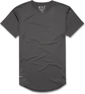 Performance Drop-Cut Men's T Shirt  Athletic Drop Cut Crewneck Tee  Moisture Wicking, Quick-Dry, Tapered Fit