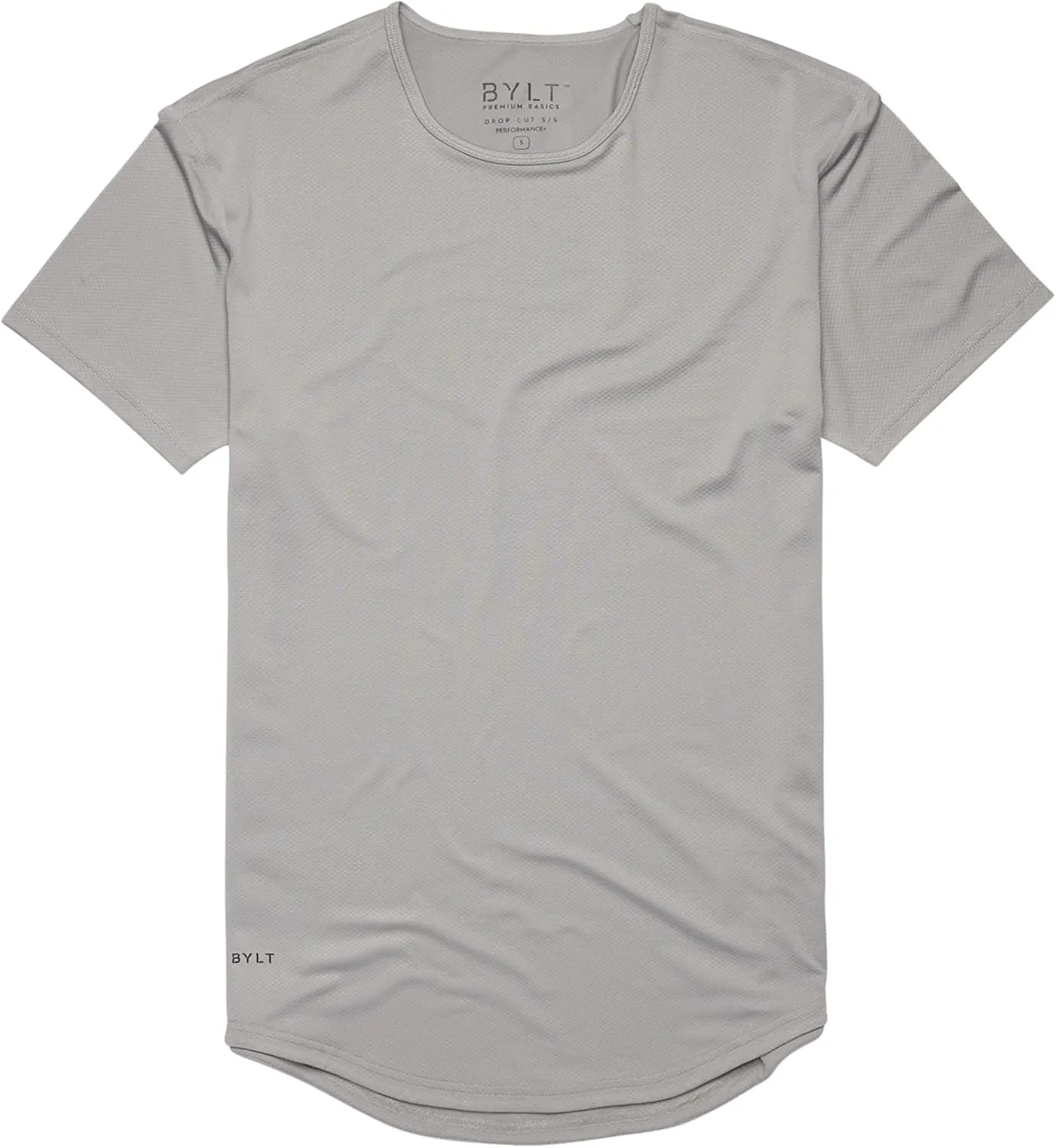 Performance Drop-Cut Men's T Shirt  Athletic Drop Cut Crewneck Tee  Moisture Wicking, Quick-Dry, Tapered Fit