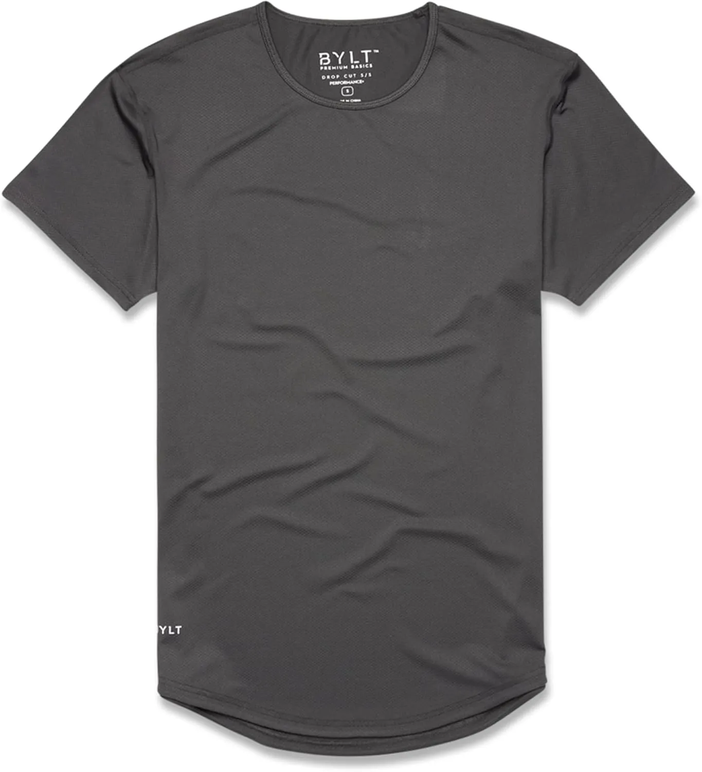 Performance Drop-Cut Men's T Shirt  Athletic Drop Cut Crewneck Tee  Moisture Wicking, Quick-Dry, Tapered Fit