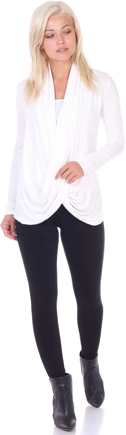 Popana Womens Casual Long Sleeve Criss Cross Fall Cardigan Plus Size Made in USA