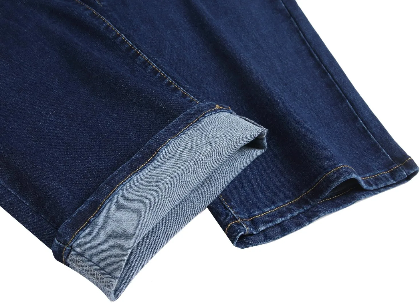QIMYUM Men's Wide-Leg Baggy Flex Jeans Relaxed Loose Fit Long Denim Pants