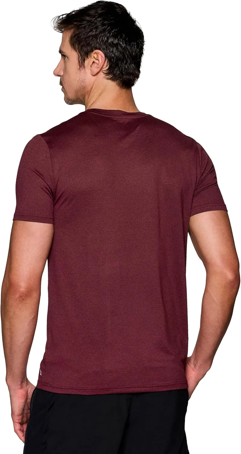 RBX Active Men's Athletic Fit Workout Tee, Short Sleeve Moisture Wicking Quick Drying Crewneck Training Shirt