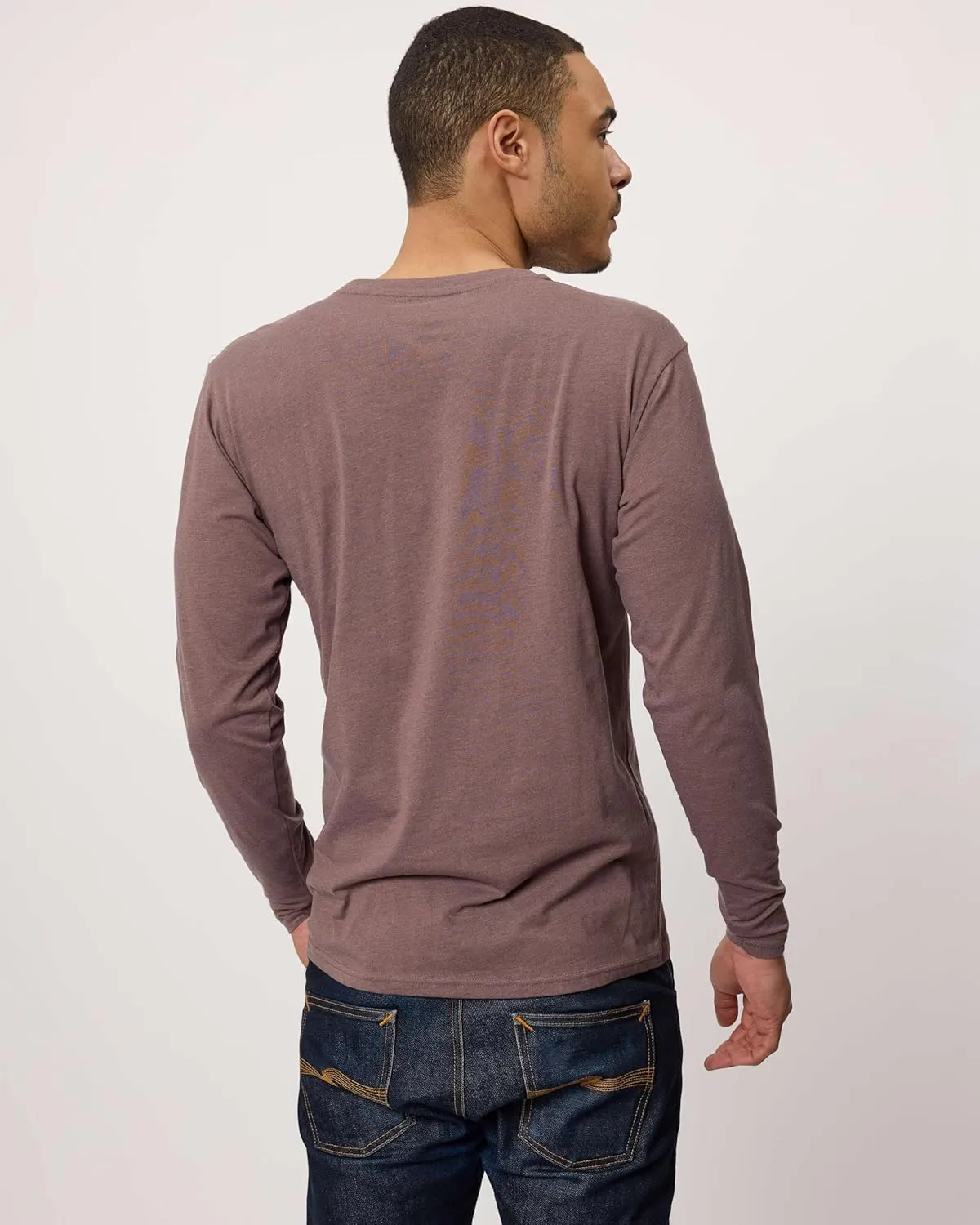 Real Essentials 3 Pack: Men's Cotton Performance Long Sleeve Crew Neck Pocket T-Shirt Athletic Top (Available in Big & Tall)