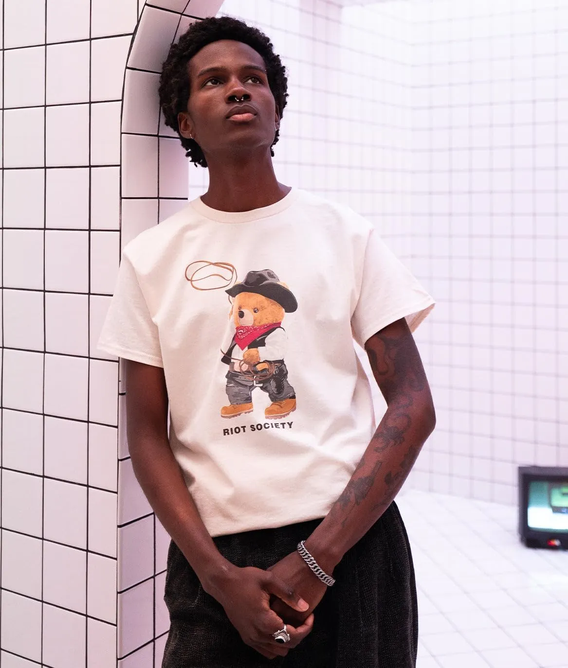 Riot Society Men's Short Sleeve Graphic and Embroidered Fashion T-Shirt