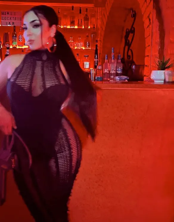 Roberta Einer - Long Angel Bodycon Black Dress