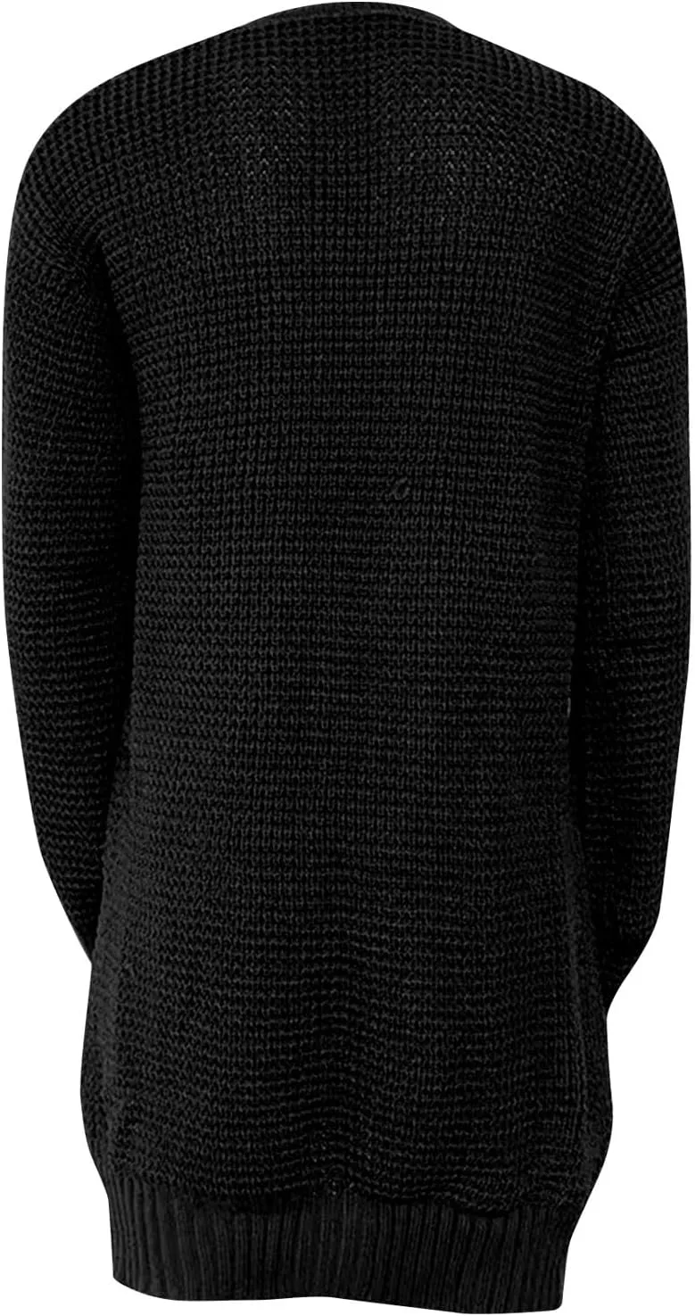 RTRDE Men's Coat Long Cardigan Jacket Trench Coat Fall Winter Outwear Coats For Men, M-2XL