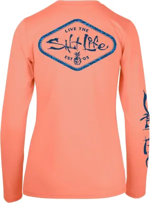 Salt Life Women's Simply Salty Long Sleeve Performance Shirt