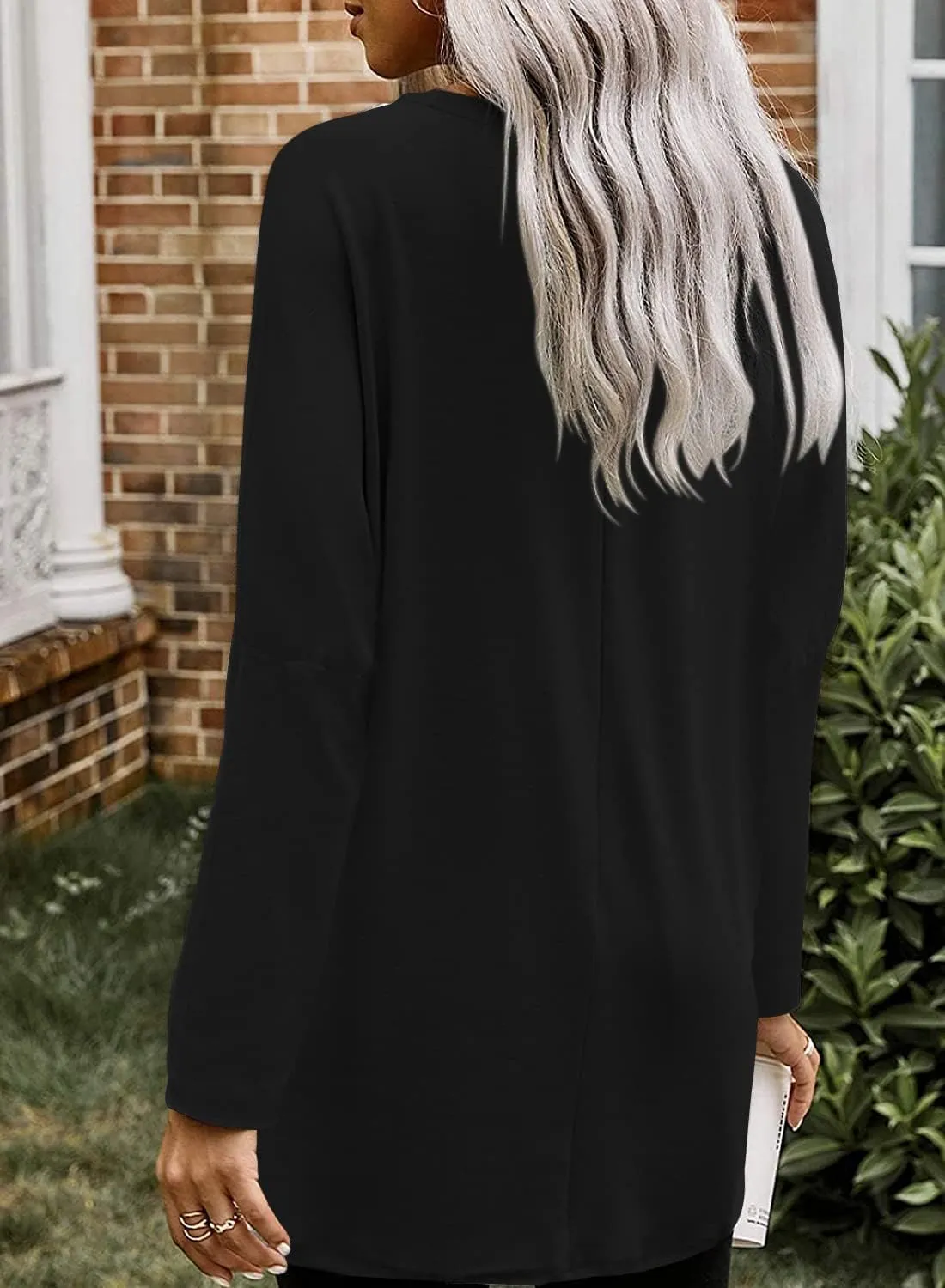 SENSERISE Womens Long Sleeve Long Tunic Tops for Leggings Plus Size Tunics Shirt with Pockets