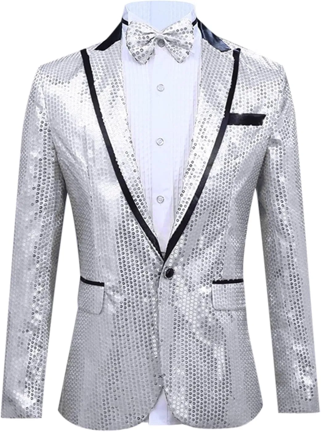 Sequin Blazer Metallic Suit Disco Prom Shiny Jacket Wedding Party Banquet Fashion Tuxedo for Mens Adult
