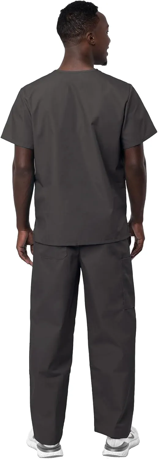 Sivvan Unisex Scrubs - Classic V-Neck Top & Drawstring Pants Scrub Set