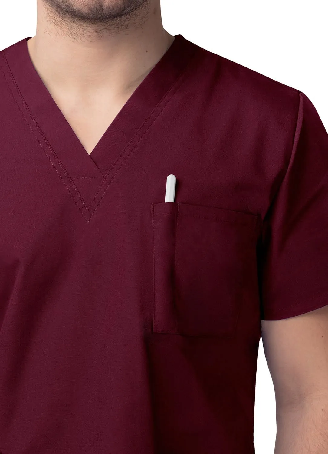 Sivvan Unisex Scrubs - Classic V-Neck Top & Drawstring Pants Scrub Set