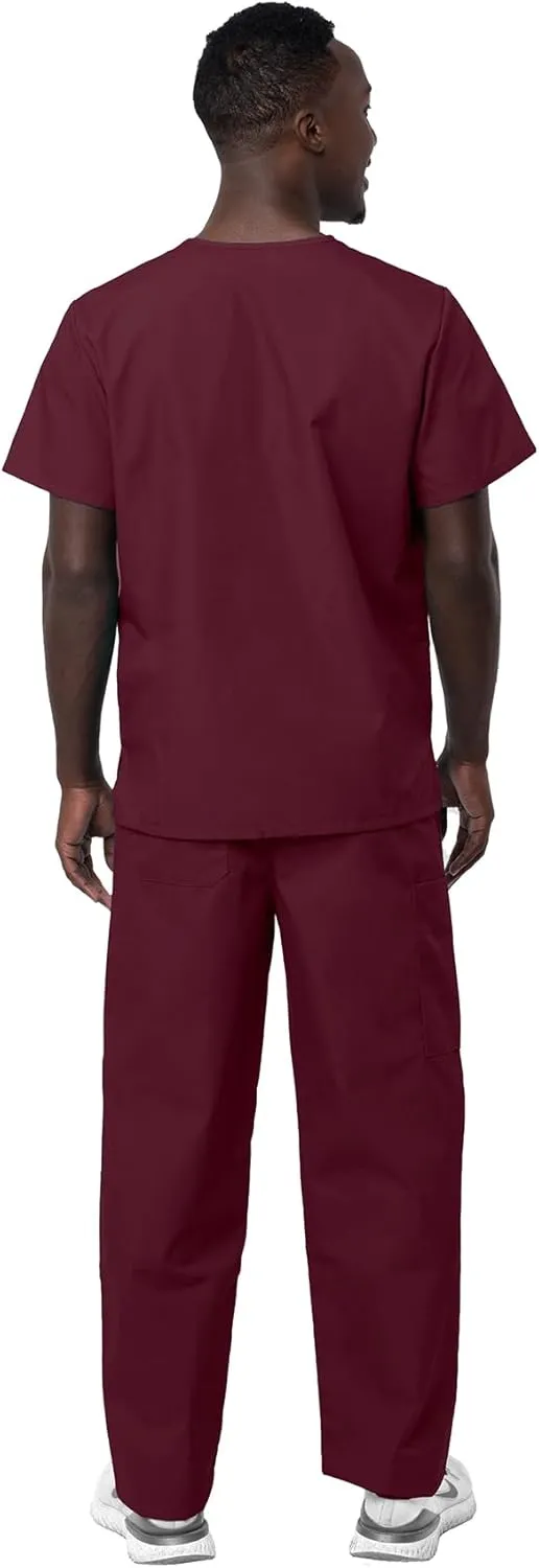 Sivvan Unisex Scrubs - Classic V-Neck Top & Drawstring Pants Scrub Set