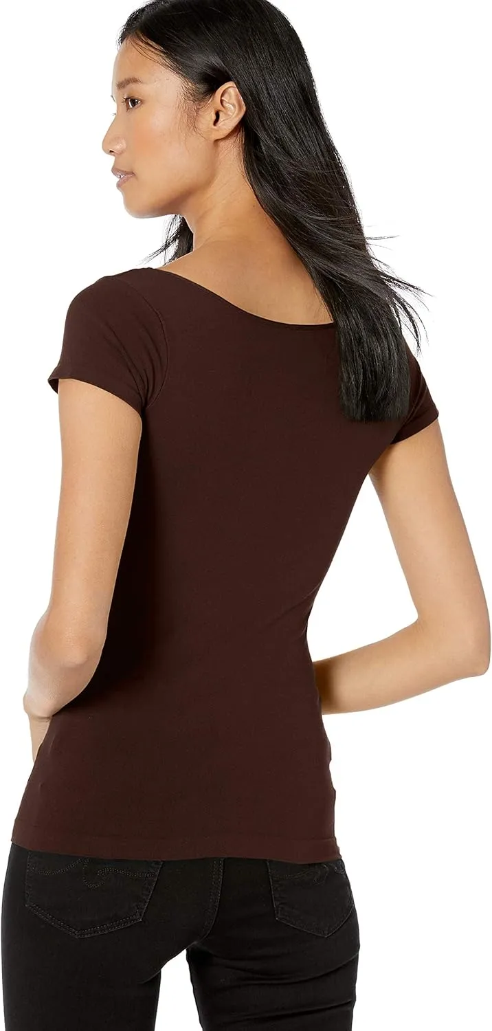 skinnytees Women's Long Cap Sleeve Tee