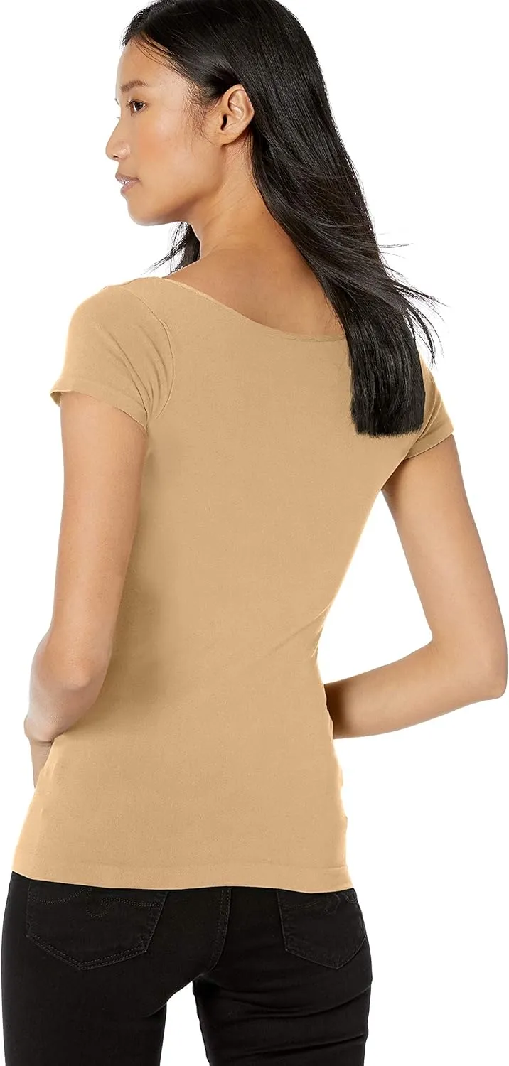 skinnytees Women's Long Cap Sleeve Tee