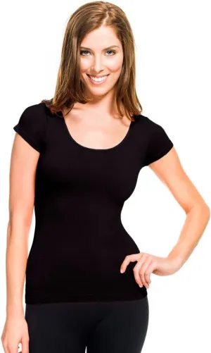 skinnytees Women's Long Cap Sleeve Tee