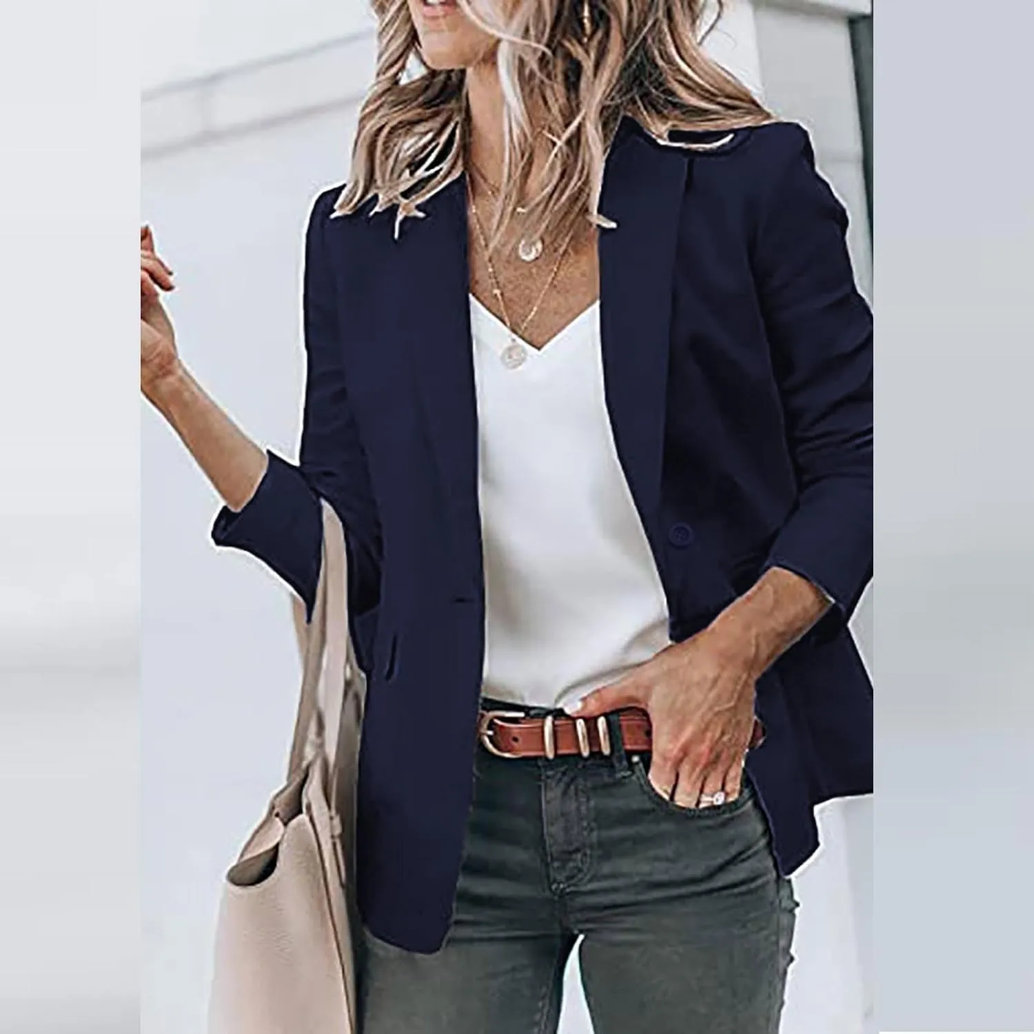 Summer Blazers for Women Lightweight Casual Blazers Open Front Suit Jackets Work Office Blazer Jackets