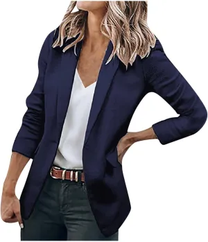 Summer Blazers for Women Lightweight Casual Blazers Open Front Suit Jackets Work Office Blazer Jackets
