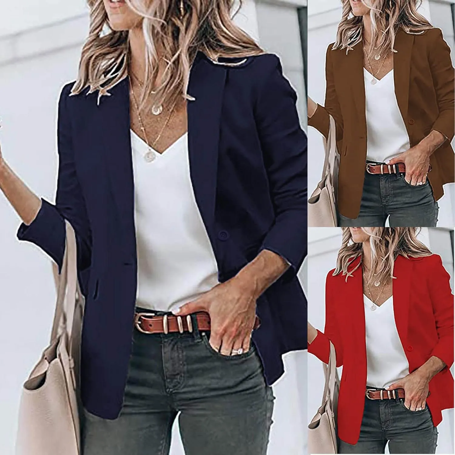 Summer Blazers for Women Lightweight Casual Blazers Open Front Suit Jackets Work Office Blazer Jackets