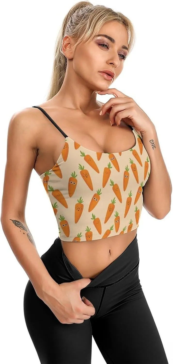Summer Sleeveless for Women, Loose Fit Basic Casual Summer Sleeveless Shirts Cute Cartoon Radish Printed Camisole