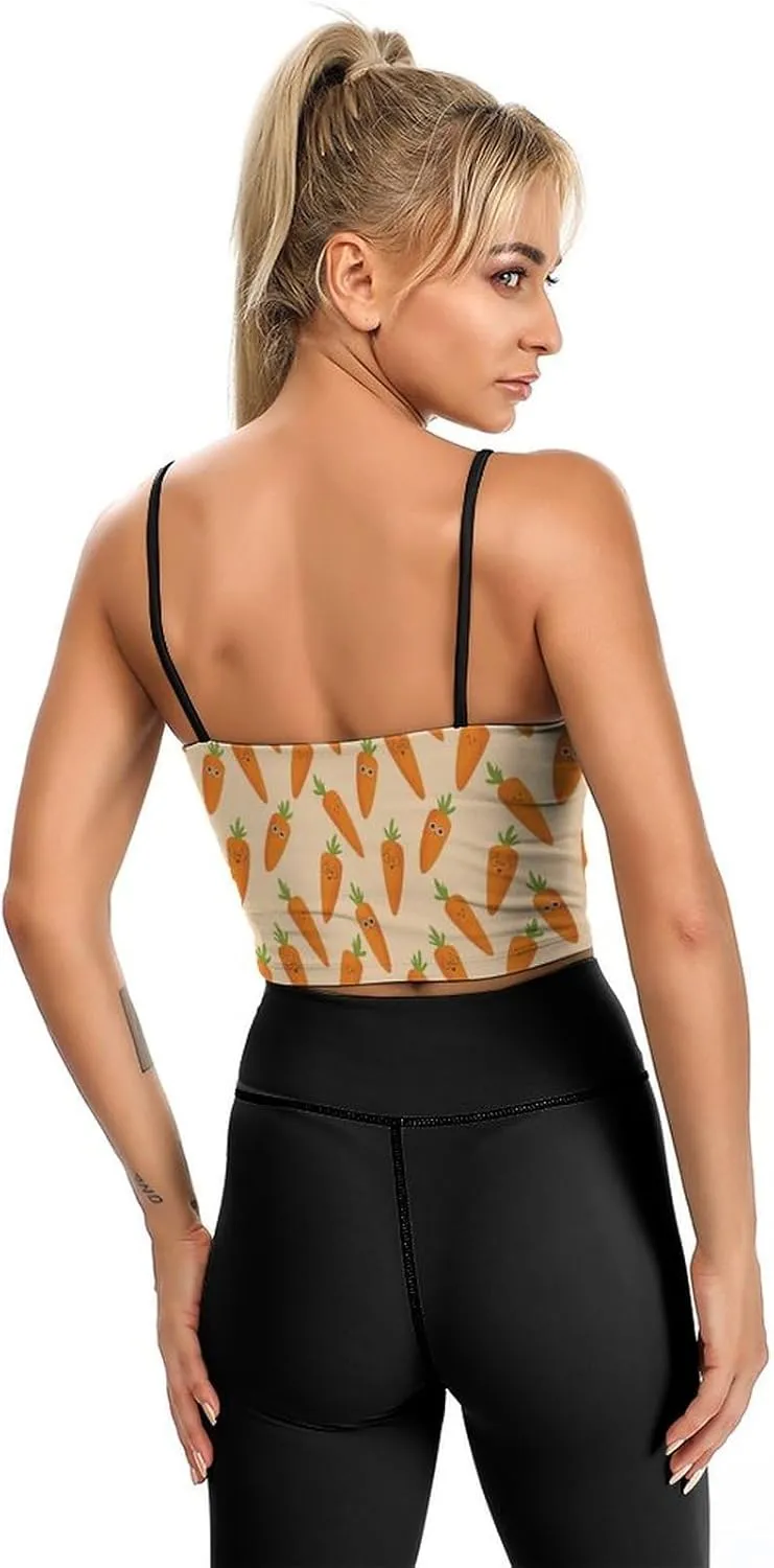 Summer Sleeveless for Women, Loose Fit Basic Casual Summer Sleeveless Shirts Cute Cartoon Radish Printed Camisole