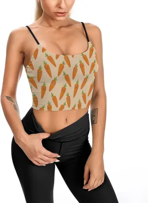 Summer Sleeveless for Women, Loose Fit Basic Casual Summer Sleeveless Shirts Cute Cartoon Radish Printed Camisole