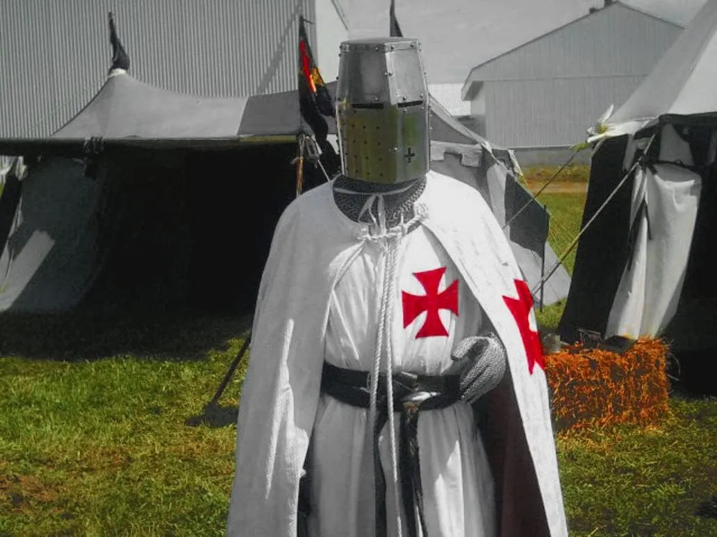 SUNLEXA Mens Medieval Knight Tunic Halloween Costume without Hooded Cap Cloak Robe Cosplay Renaissance Mens Costume (S-6XL)