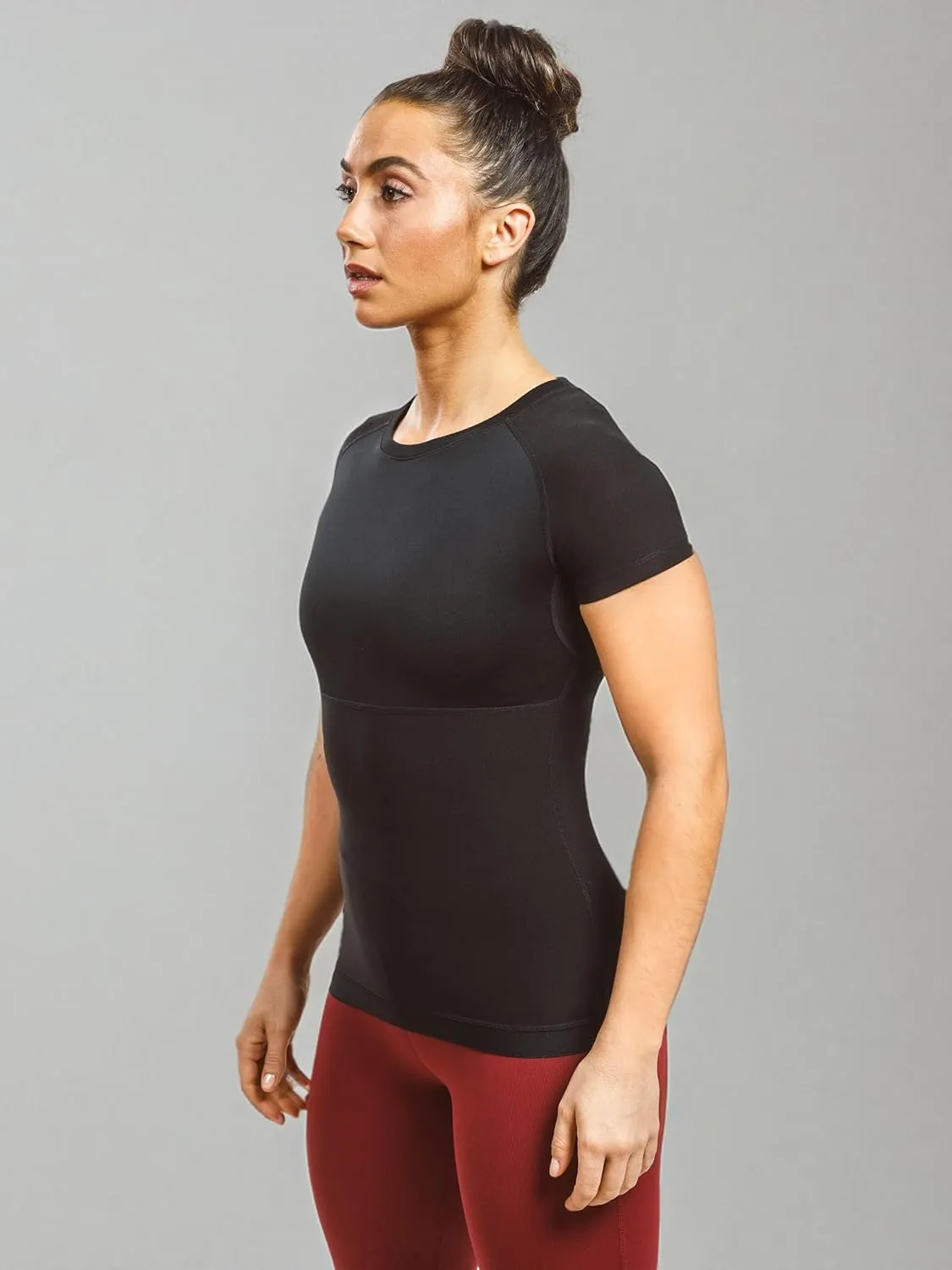 Sweat Shaper Women's Athletic Tee, Short Sleeve High-Performance Compression T-Shirt, Performance Baselayer Workout Shirt