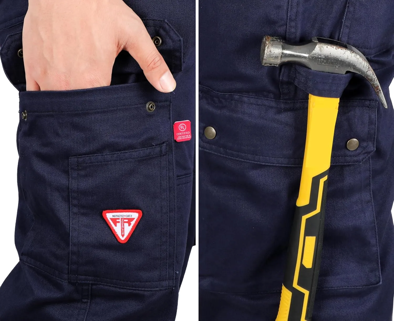 TICOMELA FR Pants for Men Flame Resistant Pants 7.5oz Lightweight (9 Pockets) Multi-Pocket Pants