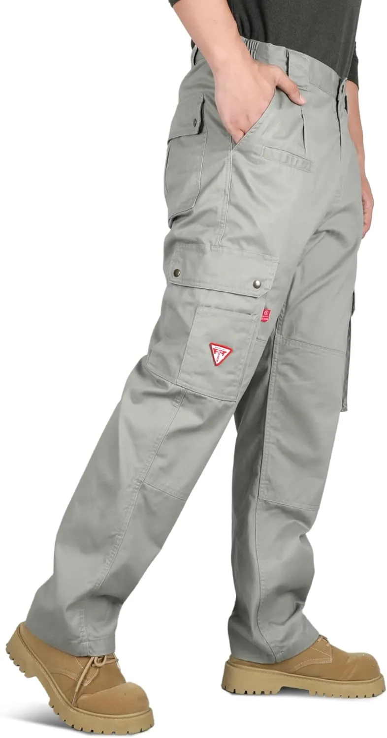 TICOMELA FR Pants for Men Flame Resistant Pants 7.5oz Lightweight (9 Pockets) Multi-Pocket Pants